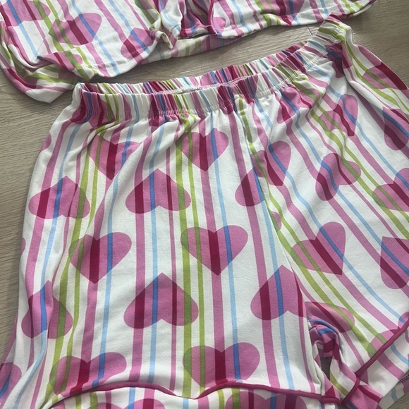 Pink Heart Women’s Pajamas Short Set Size Large - Picture 2 of 6